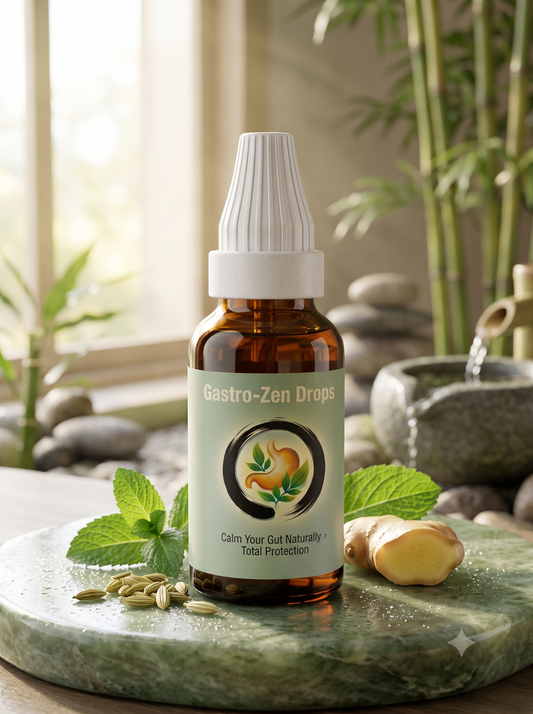 Gastro Zen Drops – تیزابیت، گیس اور بدہضمی کا قدرتی ہربل حل